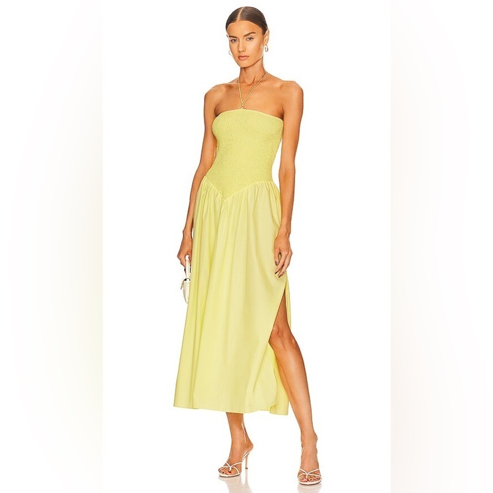 Anna October Lea Yellow Midi Dress